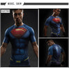 T Shirt de Compression Superman Bleu