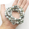 Bracelet Mala "Arbre de Vie" de 108 perles en Agate Arbre