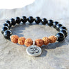 Bracelet "Maîtrise" Ohm en Onyx et Rudraksha