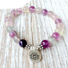Bracelet Mala "Intuition & Créativité" en Fluorite