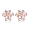 Boucles d'Oreilles "Patte d'Amour" en Quartz Rose et Argent 925