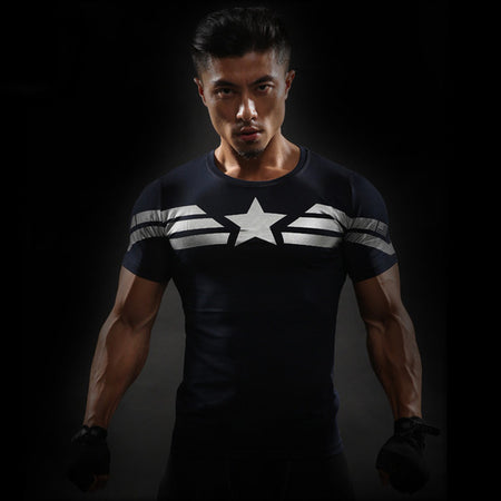 T shirt de compression captain america