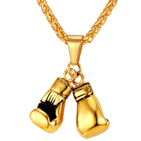 Collier Gant de Boxe Double