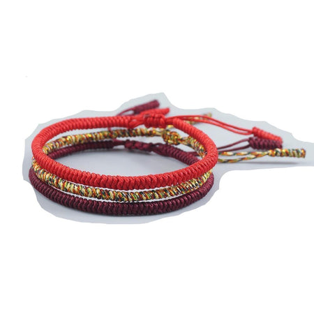 Bracelet Bouddhiste Porte-Chance Noué à la Main