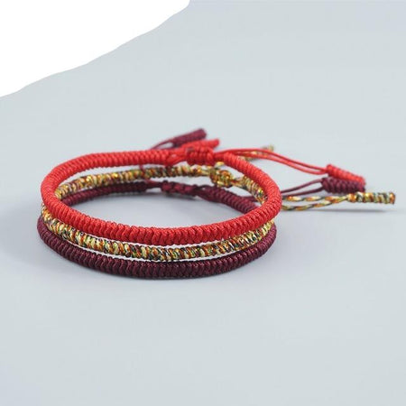 Bracelet Bouddhiste Porte-Chance Noué à la Main