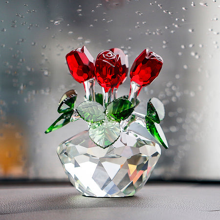 Bouquet de Roses Eternelles en Cristal