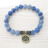 Bracelet Mala "Pleine Conscience" en Aventurine Bleue
