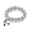 Bracelet de Prière Tibétain "Lotus" en Argent gravé à la Main