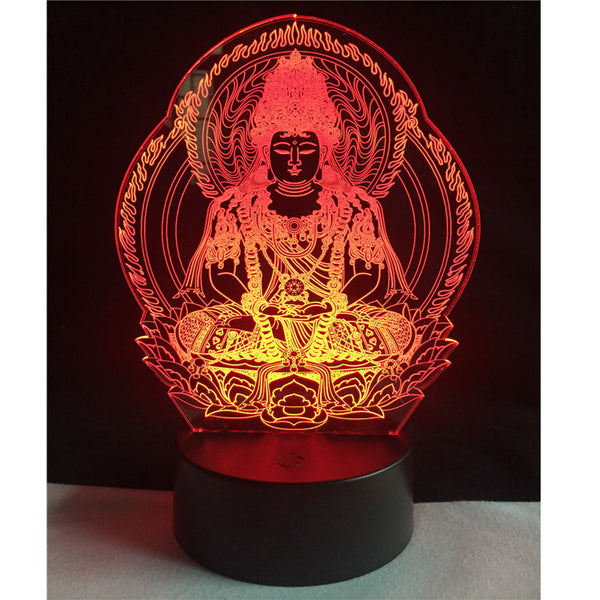 Lampe Led Hologramme "Bouddha Méditation"