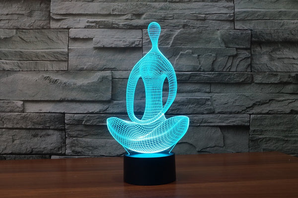 Edition Limitée: Lampe LED Hologramme "Méditation & Yoga"