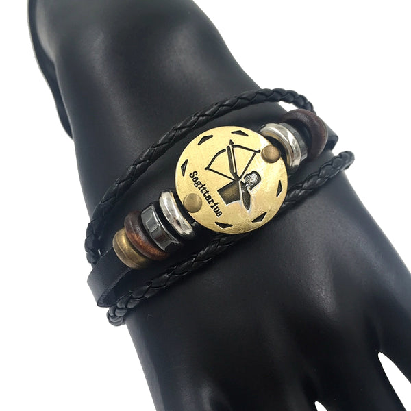 Bracelet "Signe du Zodiac" en Cuir