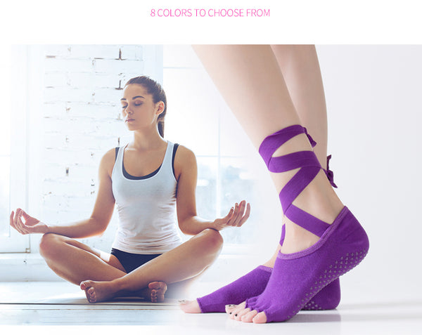 Chaussettes de Yoga Antidérapantes "Ballet" - 8 couleurs disponibes