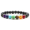Bracelet "Guérison des 7 chakras" en Pierres de Lave